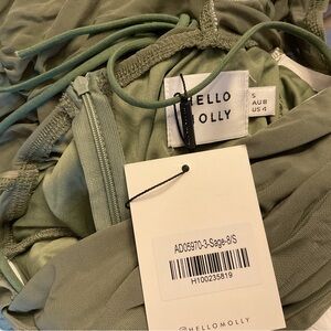 NWT Hello Molly Sage Green LS mini dress